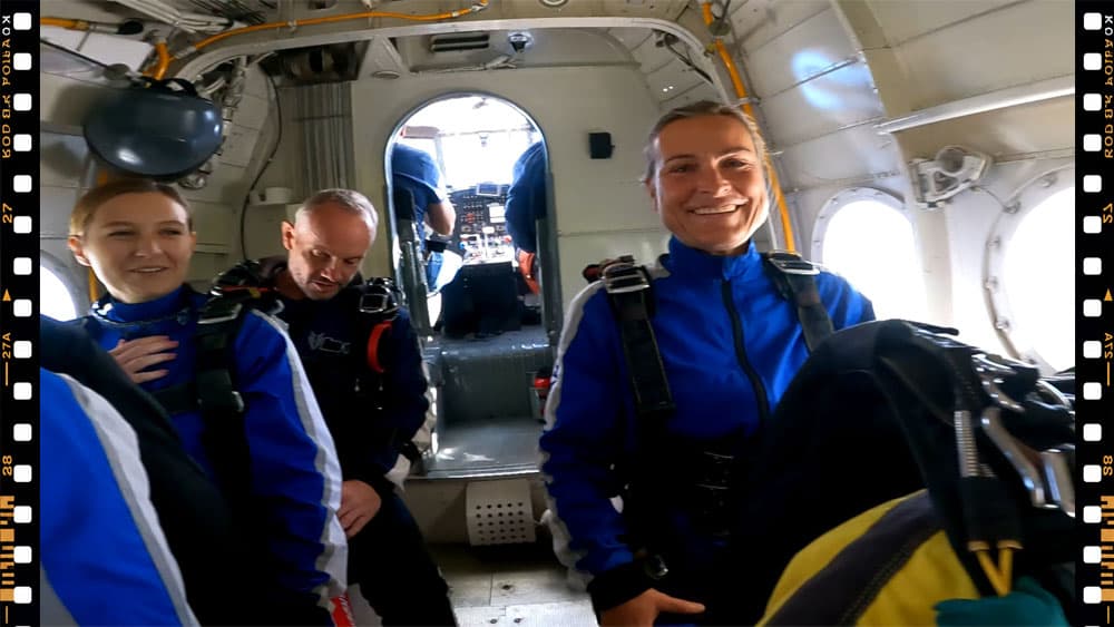 A photograph from a tandem skydive