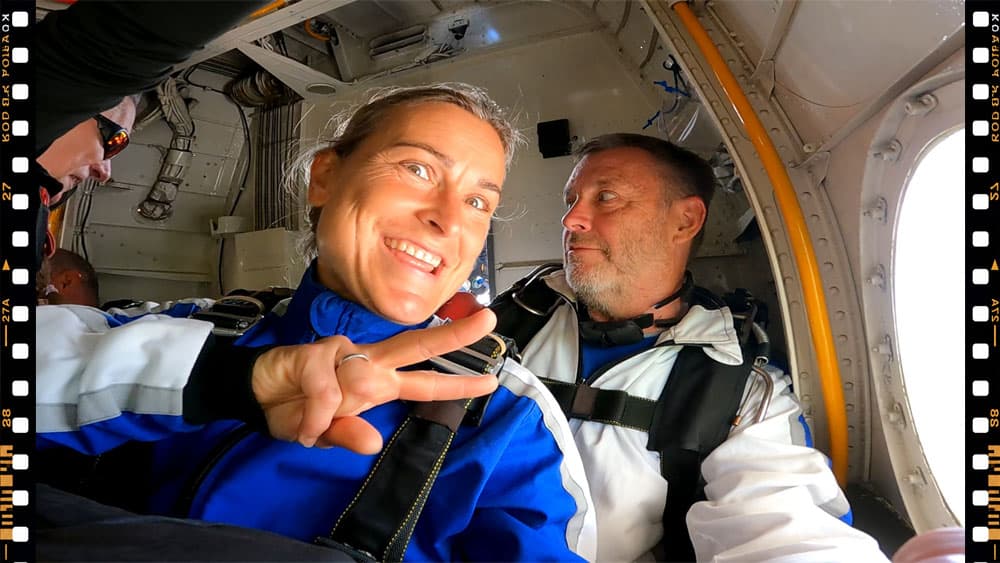 A photograph from a tandem skydive