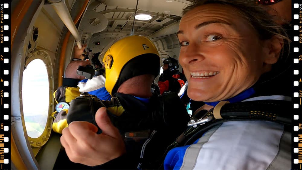 A photograph from a tandem skydive