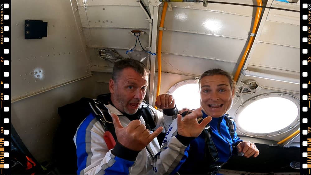 A photograph from a tandem skydive