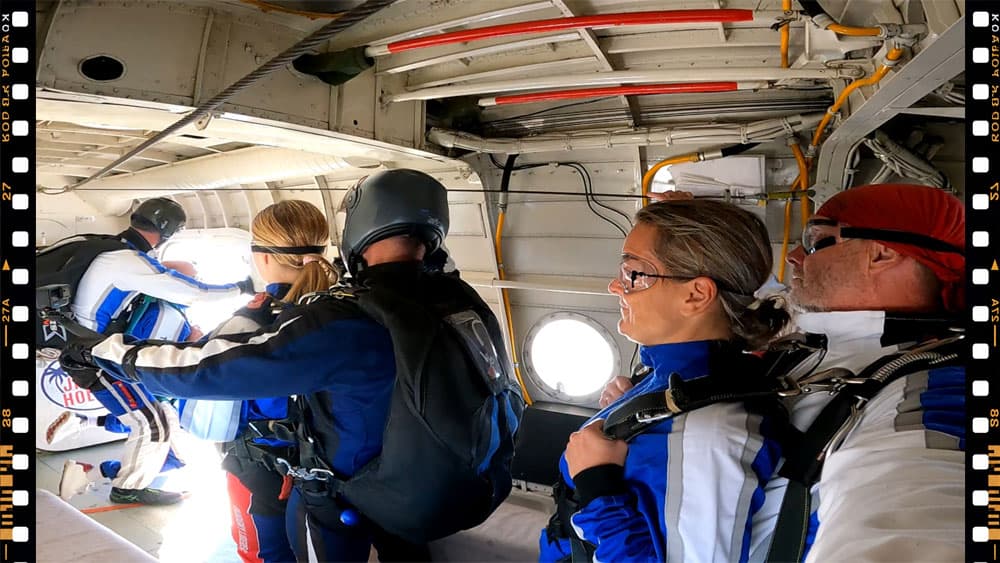 A photograph from a tandem skydive