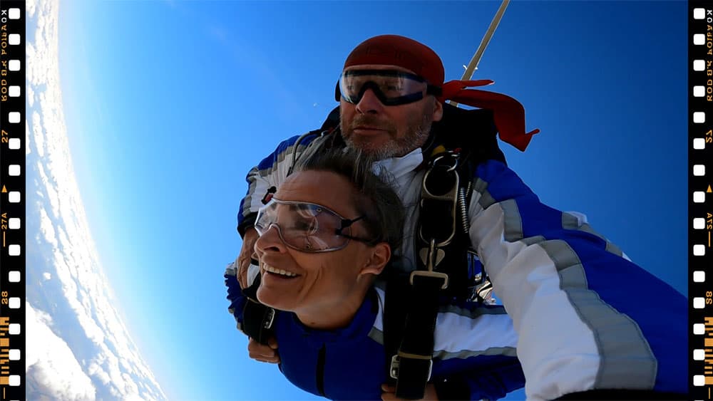 A photograph from a tandem skydive