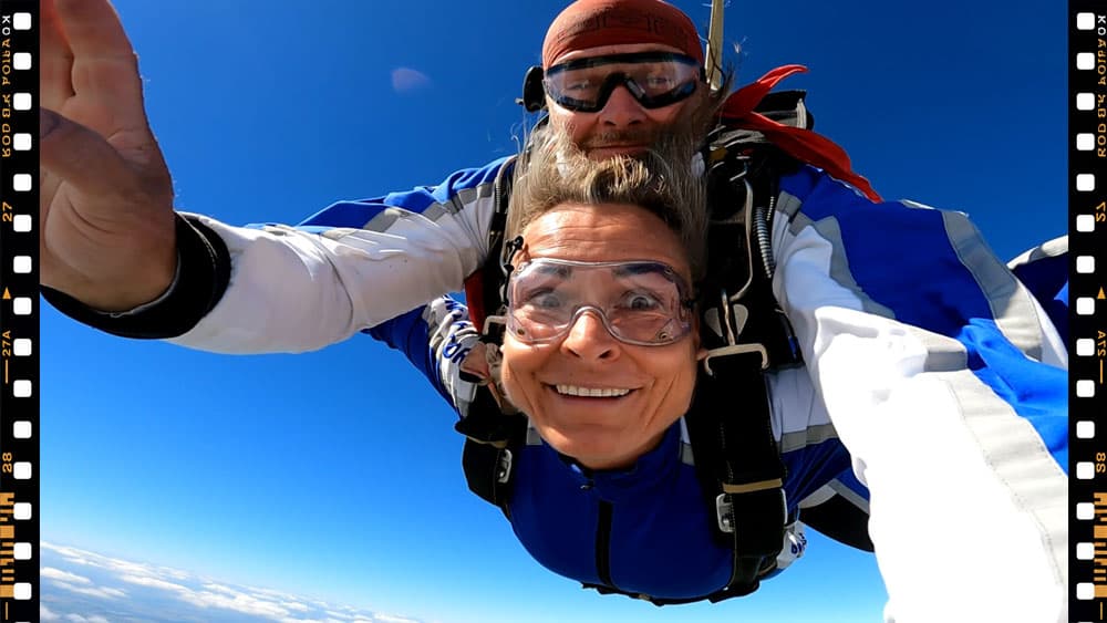 A photograph from a tandem skydive