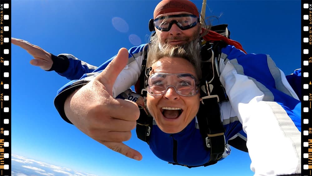 A photograph from a tandem skydive