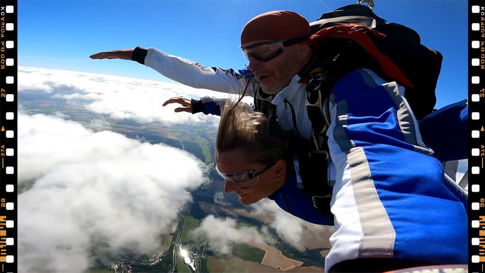 A photograph from a tandem skydive