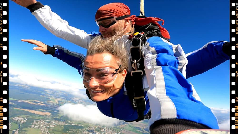 A photograph from a tandem skydive