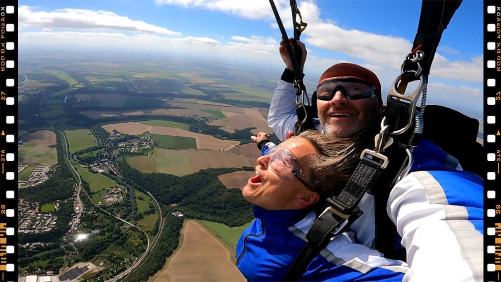 A photograph from a tandem skydive
