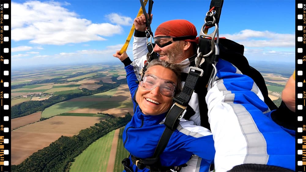 A photograph from a tandem skydive