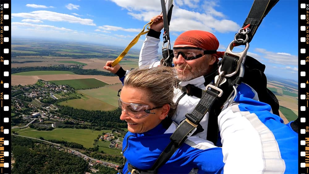 A photograph from a tandem skydive