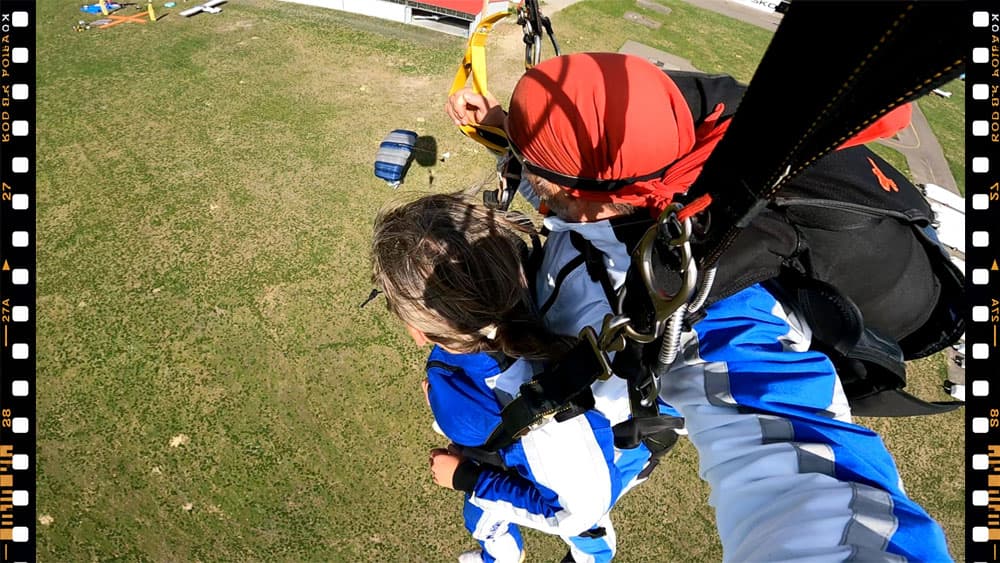 A photograph from a tandem skydive
