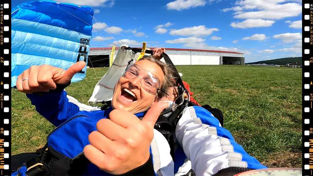 A photograph from a tandem skydive